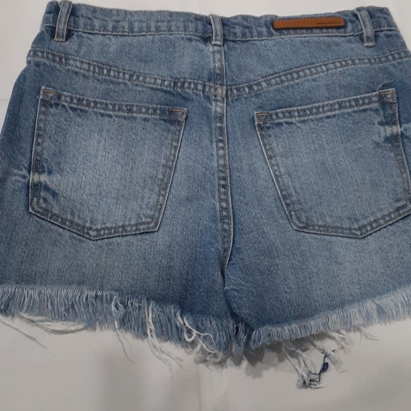 Blue Revival blue distressed jean shorts s… - Picture 6 of 14